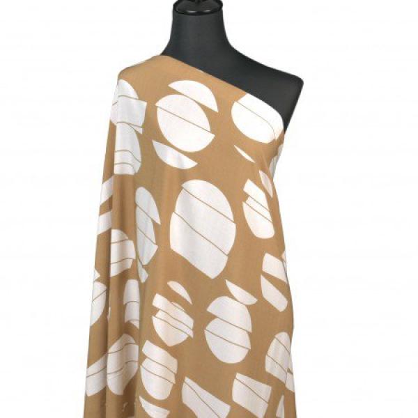 Viskose Geometrisch Beige/Natur